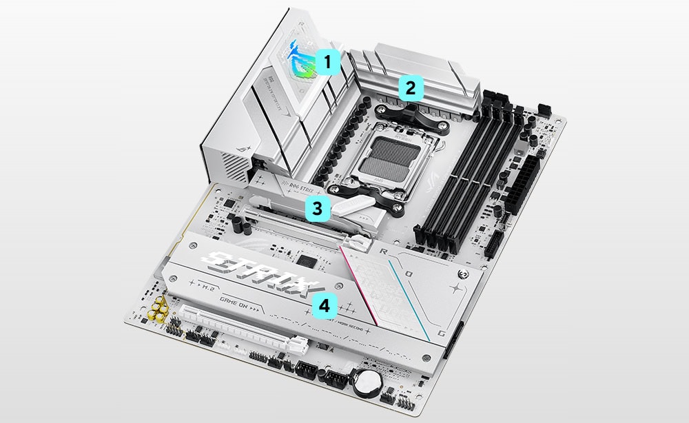 ASUS ROG Strix B850-A Gaming WiFi 8000MHz (OC) DDR5 Soket AM5 M.2 HDMI DP ATX Anakart h14