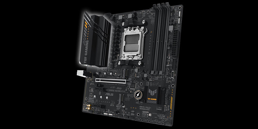 TUF GAMING A620M-PLUS ASUS Tuf Gaming A620M-Plus 6400MHz (OC) DDR5 Soket AM5 M.2 HDMI DP mATX Anakart h9