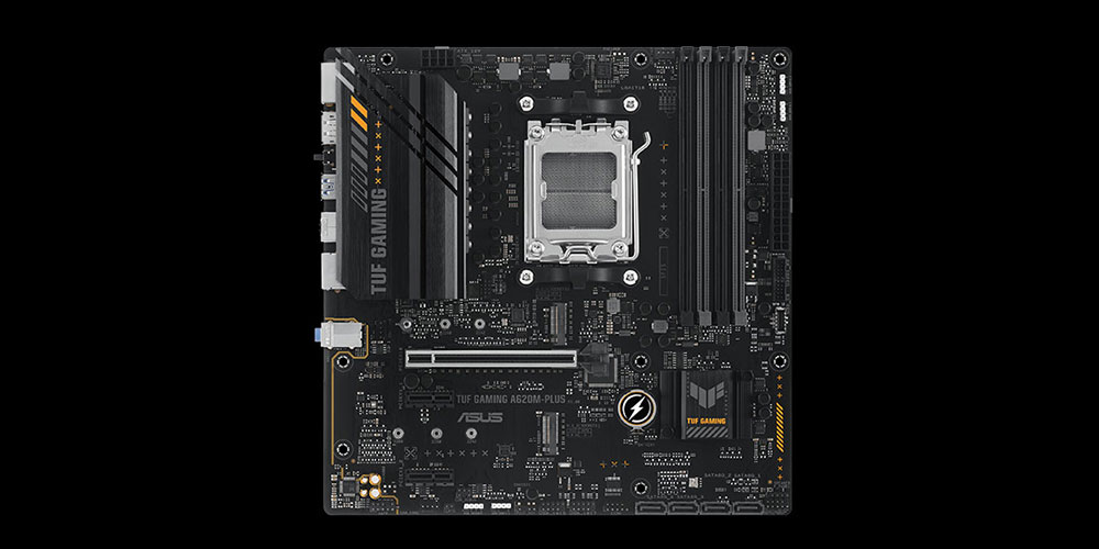 TUF GAMING A620M-PLUS ASUS Tuf Gaming A620M-Plus 6400MHz (OC) DDR5 Soket AM5 M.2 HDMI DP mATX Anakart h10