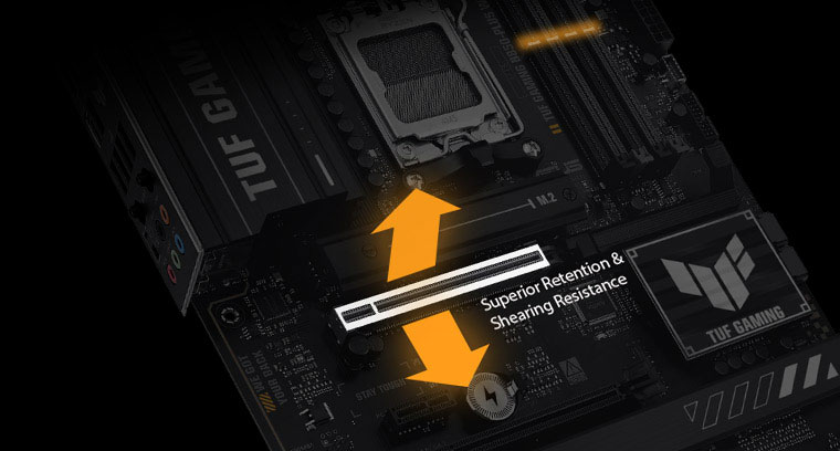TUF GAMING B850-PLUS WIFI ASUS TUF Gaming B850-PLUS WiFi 8000MHz (OC) DDR5 Soket AM5 M.2 HDMI DP ATX Anakart h16