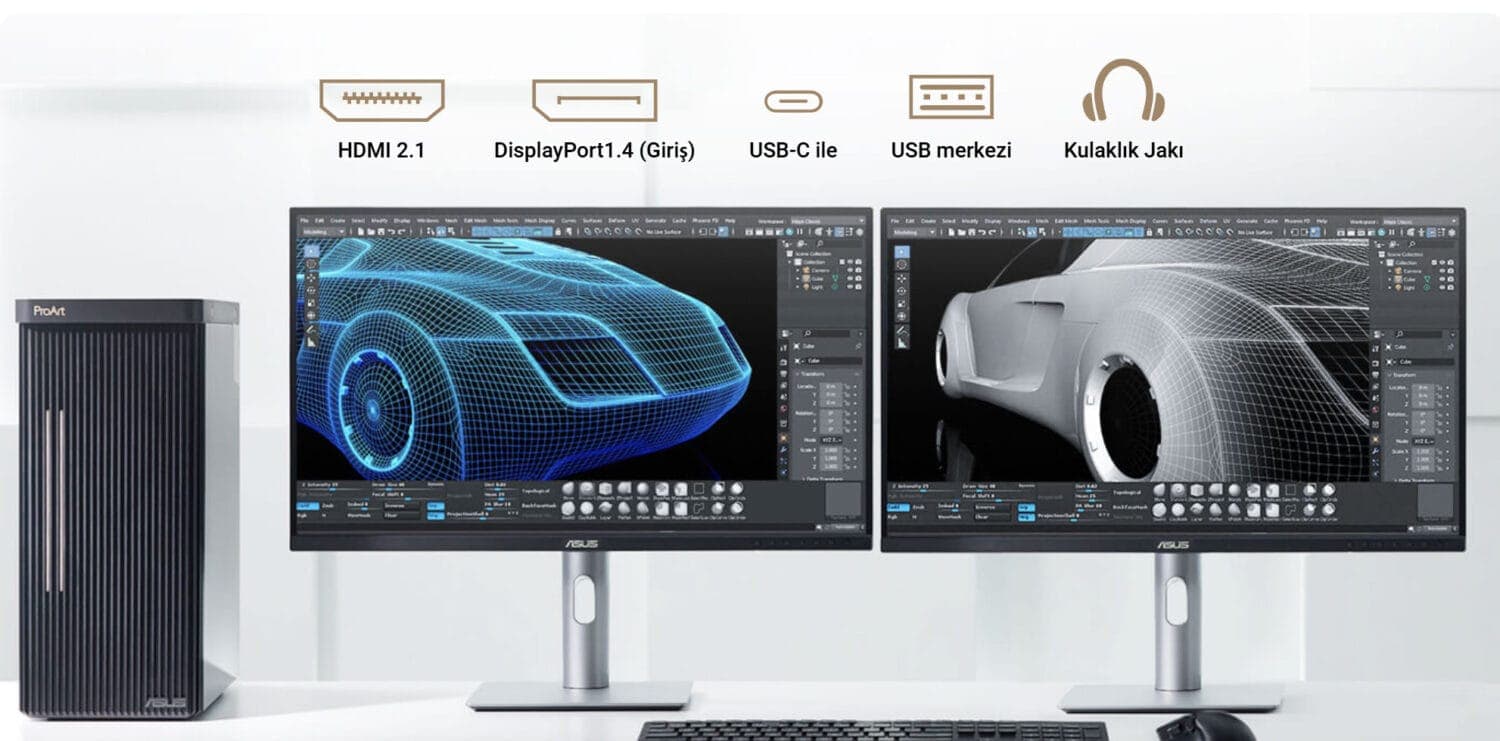 ProArt Display PA27JCV ASUS ProArt PA27JCV 27 inç 60Hz 5ms 5K Full HD Adaptive Sync IPS Monitör h18