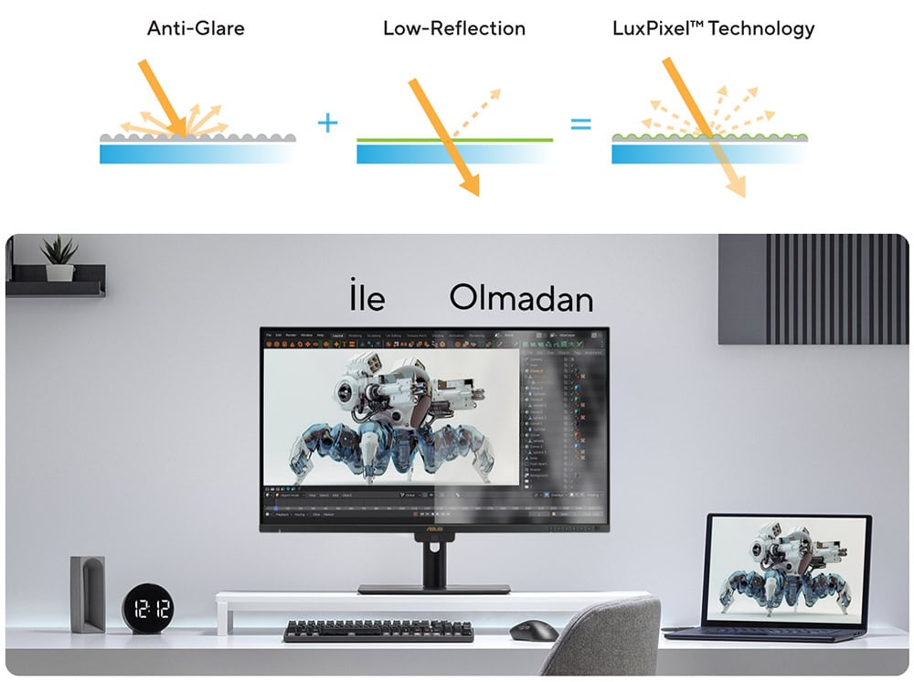 ProArt Display PA27UCGE ASUS ProArt PA27UCGE 27 inç 160Hz 1ms 4K UHD Adaptive Sync IPS Pivot Monitör h9