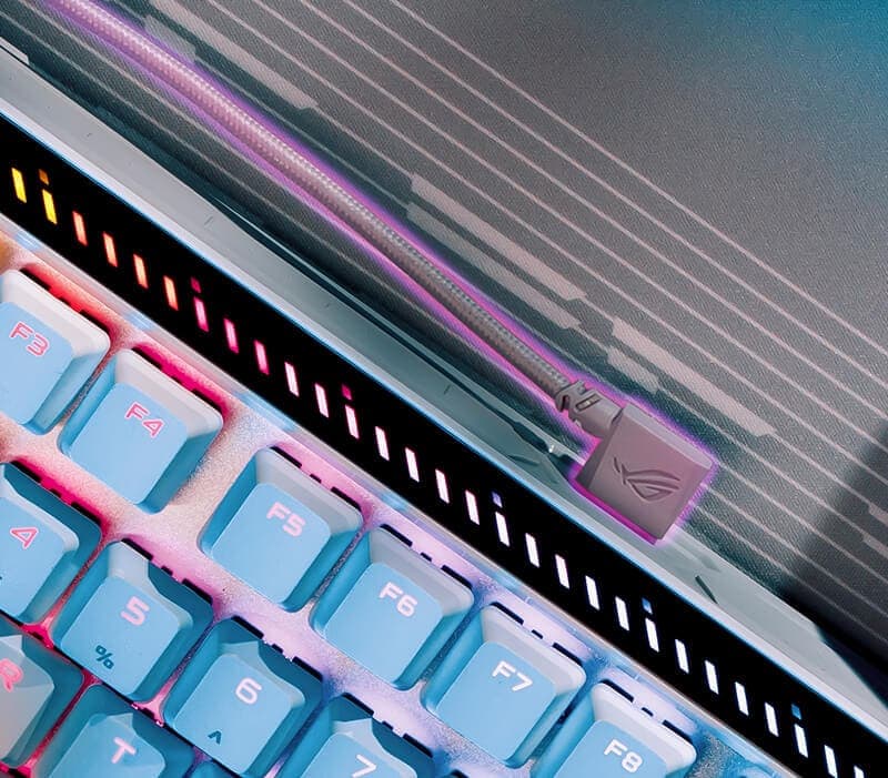 M705 ROG FALCHION ACE 75HE/BK/V2/UK/PBT ASUS ROG Falchion Ace 75 HE ROG HFX V2 Manyetik Switch 8K Hz Hotswap RGB Türkçe Gaming Klavye-H14