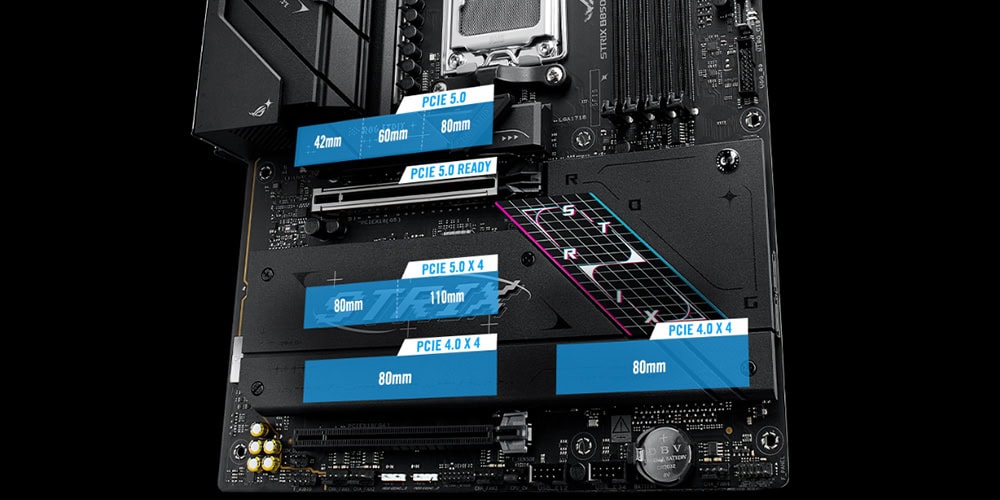 ASUS ROG Strix B850-F Gaming WiFi 8000MHz (OC) DDR5 Soket AM5 M.2 HDMI DP ATX Anakart h13