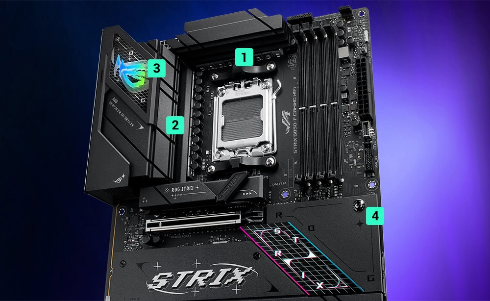 ASUS ROG Strix B850-F Gaming WiFi 8000MHz (OC) DDR5 Soket AM5 M.2 HDMI DP ATX Anakart h14