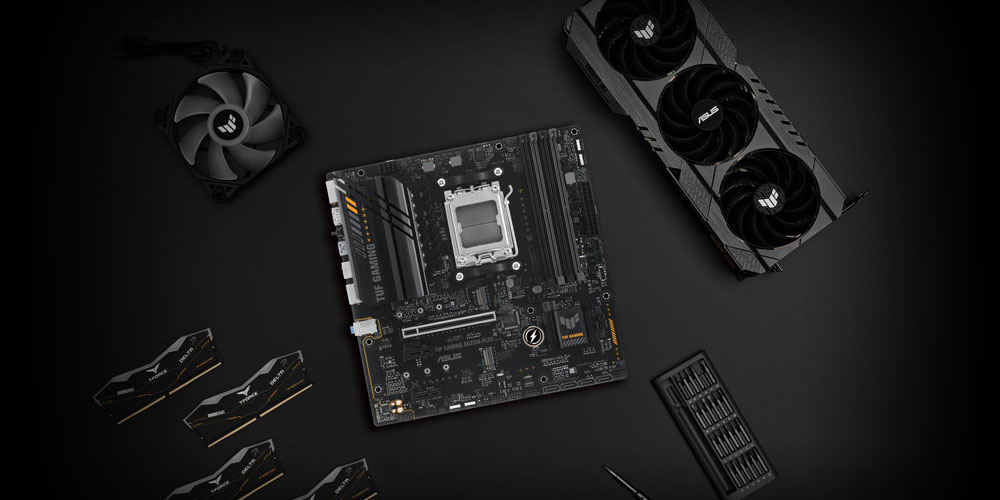 TUF GAMING A620M-PLUS ASUS Tuf Gaming A620M-Plus 6400MHz (OC) DDR5 Soket AM5 M.2 HDMI DP mATX Anakart h12
