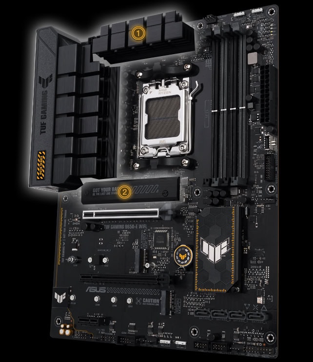 TUF GAMING B650-E WIFI ASUS TUF Gaming B650-E WIFI 8000MHz (OC) DDR5 Soket AM5 M.2 HDMI DP ATX Anakart h13