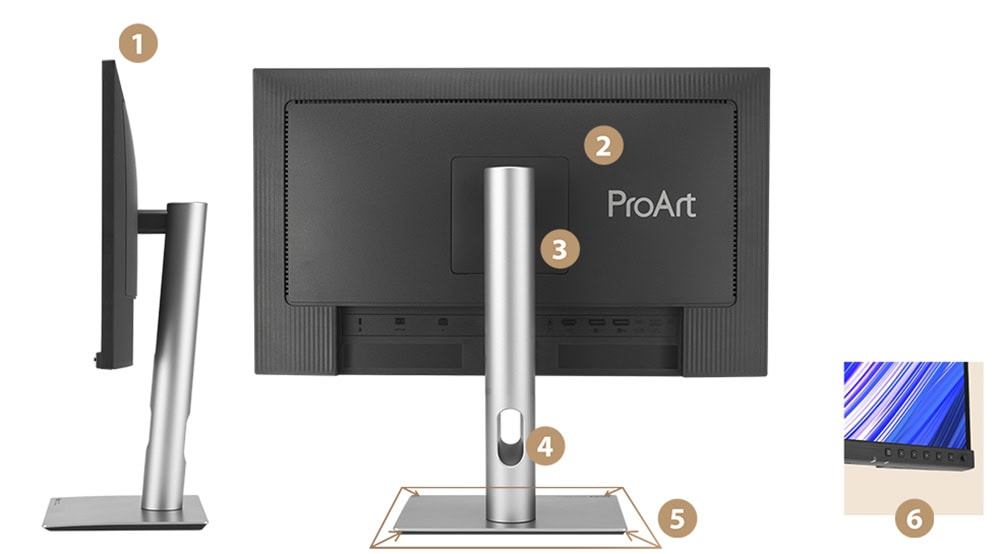 ProArt Display PA278CFRV ASUS ProArt PA278CFRV 27 inç 100Hz 5ms 2K QHD Adaptive Sync IPS Pivot Monitör h5