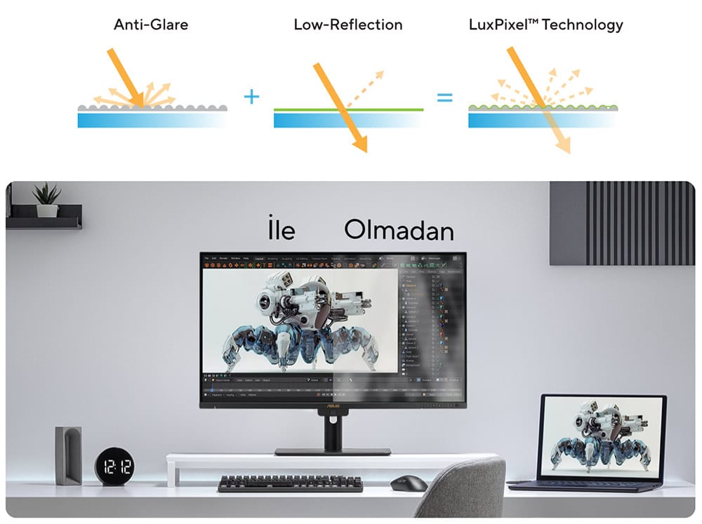 ProArt Display PA32UCE ASUS ProArt PA32UCE 31.5 inç 60Hz 5ms 4K UHD Adaptive Sync IPS Pivot Monitör h9