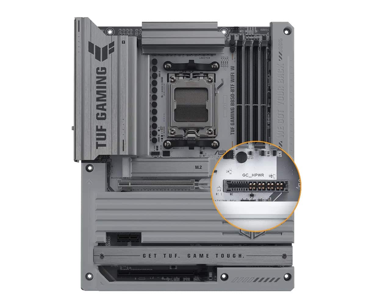 TUF-GAMING-B850-BTF-WIFI-W ASUS TUF GAMING B850-BTF WIFI W 8000MHz (OC) DDR5 Soket AM5 M.2 HDMI DP ATX Anakart h4