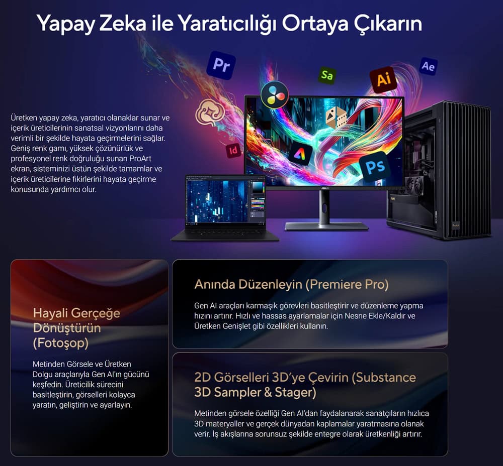 ProArt Display PA248QV Gen2 (PA248QFV) ASUS ProArt PA248QFV 24.1 inç 100Hz 5ms WUXGA Adaptive Sync IPS Pivot Monitör h14