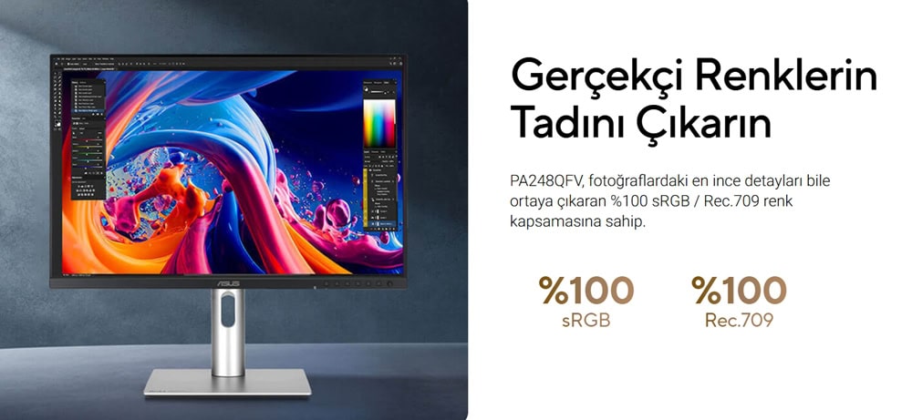 ProArt Display PA248QV Gen2 (PA248QFV) ASUS ProArt PA248QFV 24.1 inç 100Hz 5ms WUXGA Adaptive Sync IPS Pivot Monitör h15