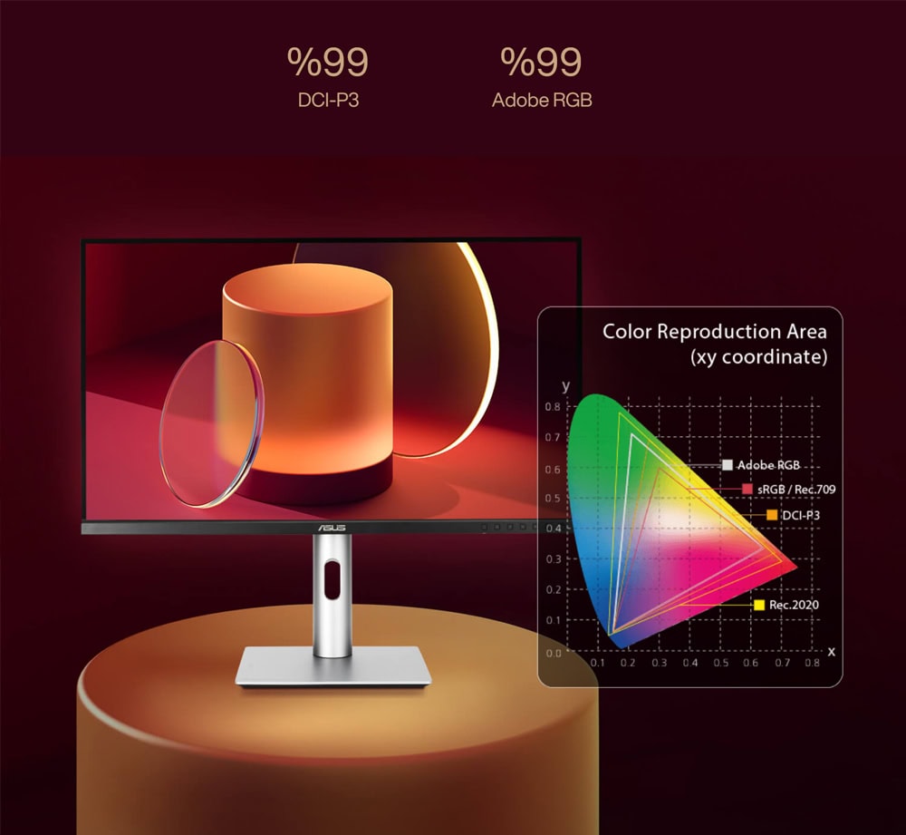 ProArt Display PA279CRV ASUS ProArt PA279CRV 27 inç 60Hz 5ms 4K UHD Adaptive Sync HDR400 IPS Pivot Monitör h9