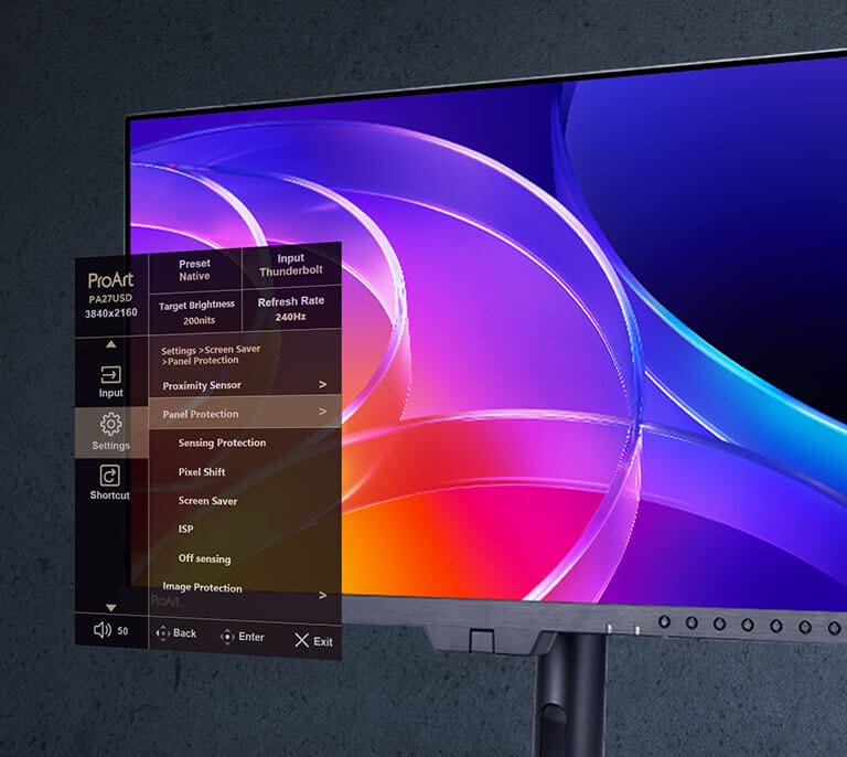 ASUS ProArt Display OLED PA27USD 26.5 inç 240Hz 0.1ms 4k UHD Adaptive Sync QD-OLED Pivot Monitör h18