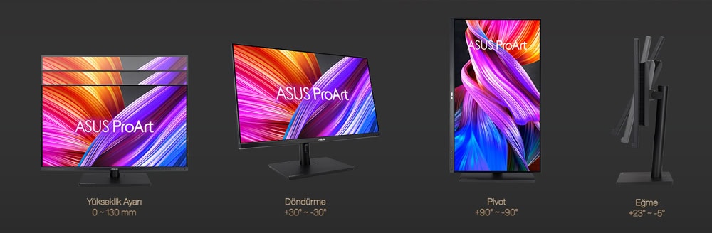 ProArt Display PA328QV ASUS ProArt PA328QV 31.5 inç 75Hz 5ms 2K QHD Adaptive Sync IPS Pivot Monitör h18