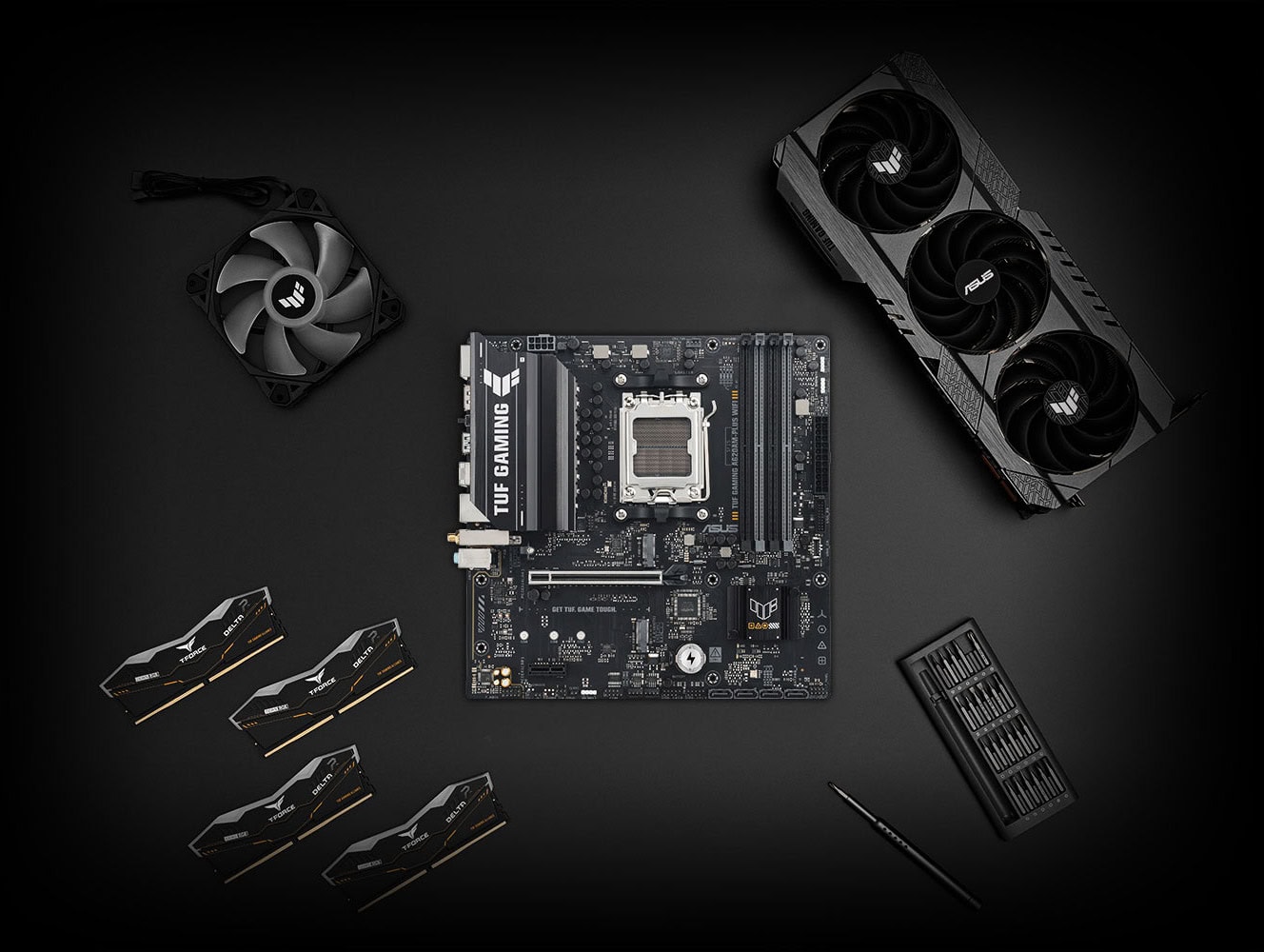 ASUS TUF Gaming A620AM-PLUS WIFI 7600MHz (OC) DDR5 Soket AM5 M.2 HDMI DP mATX Anakart h20