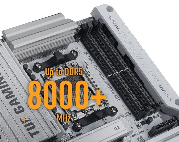 TUF-GAMING-B850-BTF-WIFI-W ASUS TUF GAMING B850-BTF WIFI W 8000MHz (OC) DDR5 Soket AM5 M.2 HDMI DP ATX Anakart h11