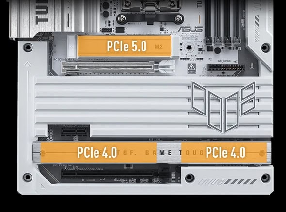 TUF-GAMING-B850-BTF-WIFI-W ASUS TUF GAMING B850-BTF WIFI W 8000MHz (OC) DDR5 Soket AM5 M.2 HDMI DP ATX Anakart h12