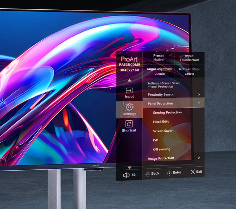 ProArt Display OLED PA32UCDMR-K ASUS ProArt PA32UCDMR-K 31.5 inç 240Hz 0.1ms 4K UHD Adaptive Sync QD-OLED Pivot Monitör h17