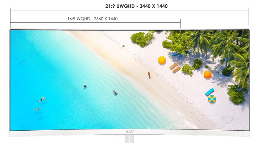 MSI PRO MP341CQW E12 34 inç 120Hz 1ms UWQHD FreeSync Premium VA Kavisli Monitör h5