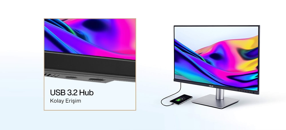 ProArt Display PA279CRV ASUS ProArt PA279CRV 27 inç 60Hz 5ms 4K UHD Adaptive Sync HDR400 IPS Pivot Monitör h19
