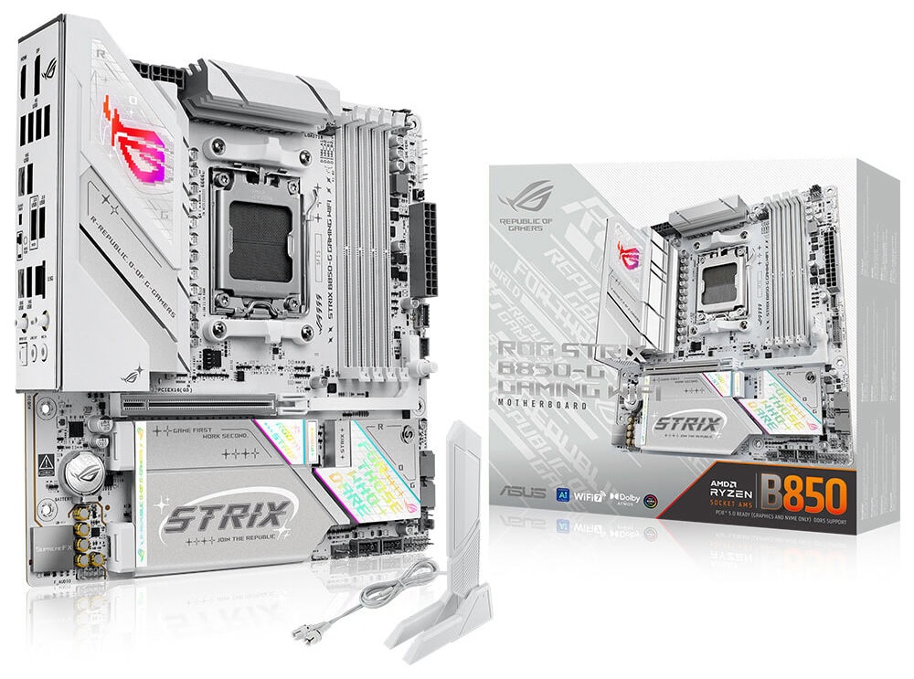 ROG STRIX B850-G GAMING WIFI ASUS ROG STRIX B850-G GAMING WIFI 8000MHz (OC) DDR5 Soket AM5 M.2 HDMI DP mATX Anakart h1