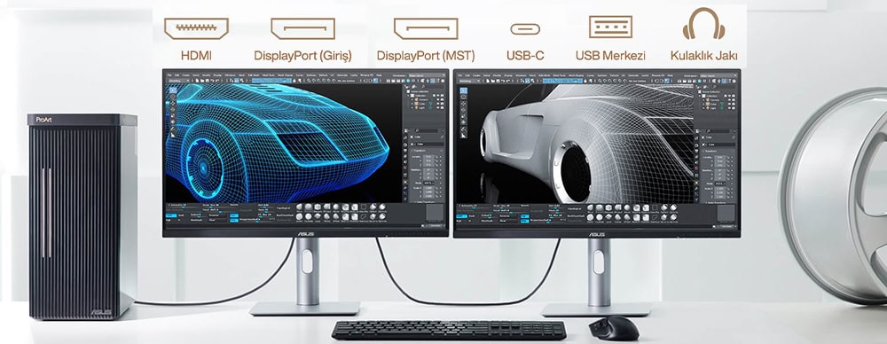 ProArt Display PA278CFRV ASUS ProArt PA278CFRV 27 inç 100Hz 5ms 2K QHD Adaptive Sync IPS Pivot Monitör h19