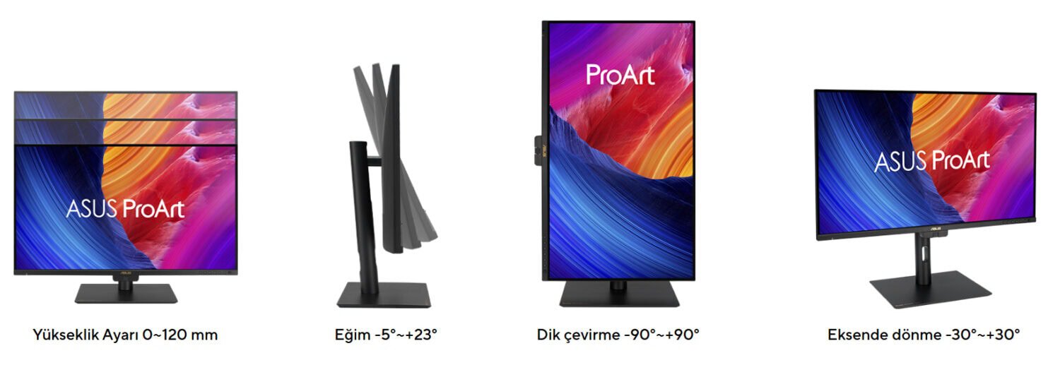 ProArt Display PA27UCGE ASUS ProArt PA27UCGE 27 inç 160Hz 1ms 4K UHD Adaptive Sync IPS Pivot Monitör h26