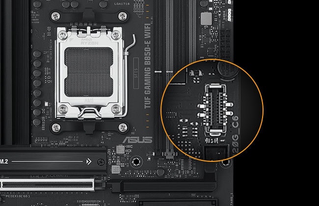TUF GAMING B850-E WIFI ASUS TUF GAMING B850-E WIFI 8000MHz (OC) DDR5 Soket AM5 M.2 HDMI DP ATX Anakart h17