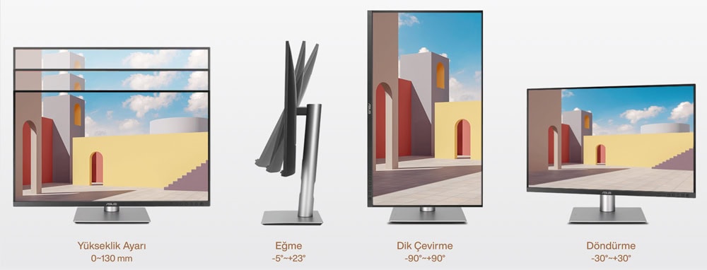 ProArt Display PA279CRV ASUS ProArt PA279CRV 27 inç 60Hz 5ms 4K UHD Adaptive Sync HDR400 IPS Pivot Monitör h22