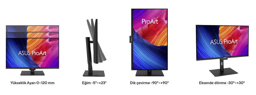 ProArt Display PA32UCE ASUS ProArt PA32UCE 31.5 inç 60Hz 5ms 4K UHD Adaptive Sync IPS Pivot Monitör h24