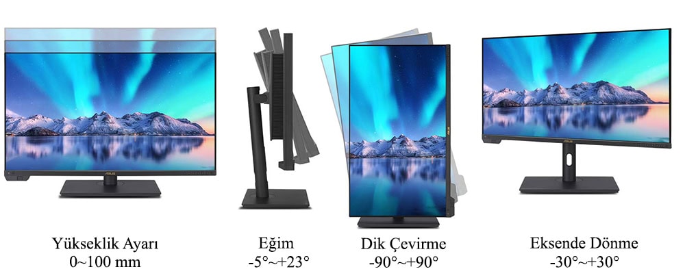 ProArt Display PA32UCXR ASUS ProArt PA32UCXR 32 inç 60Hz 5ms 4K UHD Adaptive Sync IPS Pivot Monitör h22