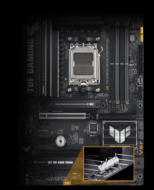 ASUS TUF GAMING B650E-PLUS WIFI 8000MHz (OC) DDR5 Soket AM5 M.2 HDMI DP ATX Anakart h27