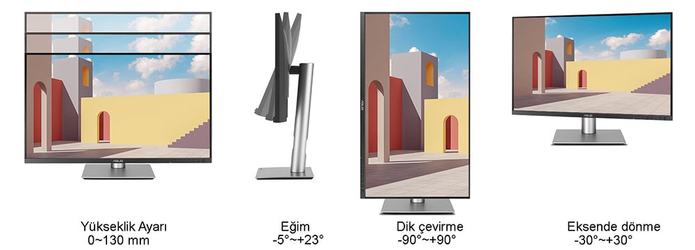 ProArt Display PA278CFRV ASUS ProArt PA278CFRV 27 inç 100Hz 5ms 2K QHD Adaptive Sync IPS Pivot Monitör h23