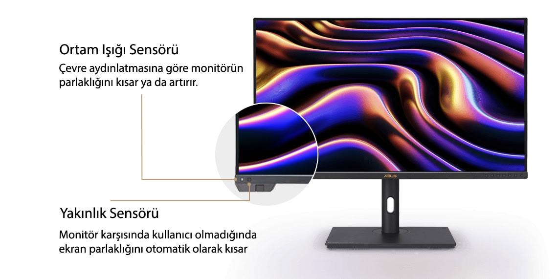 ProArt Display PA32UCXR ASUS ProArt PA32UCXR 32 inç 60Hz 5ms 4K UHD Adaptive Sync IPS Pivot Monitör h24