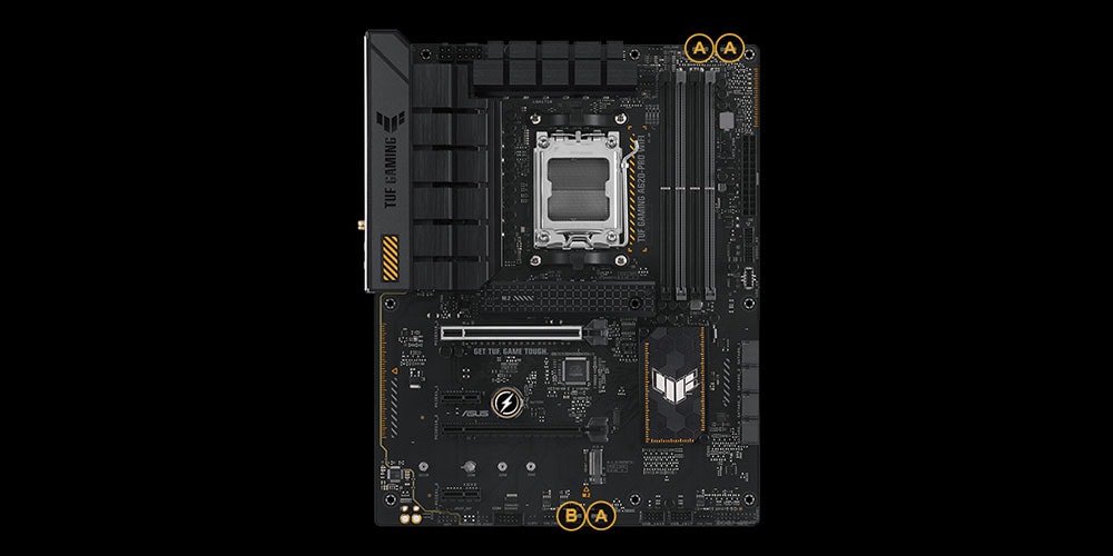 TUF GAMING A620-PRO WIFI ASUS Tuf Gaming A620-PRO WiFi 6400MHz (OC) DDR5 Soket AM5 M.2 HDMI DP ATX Anakart h27