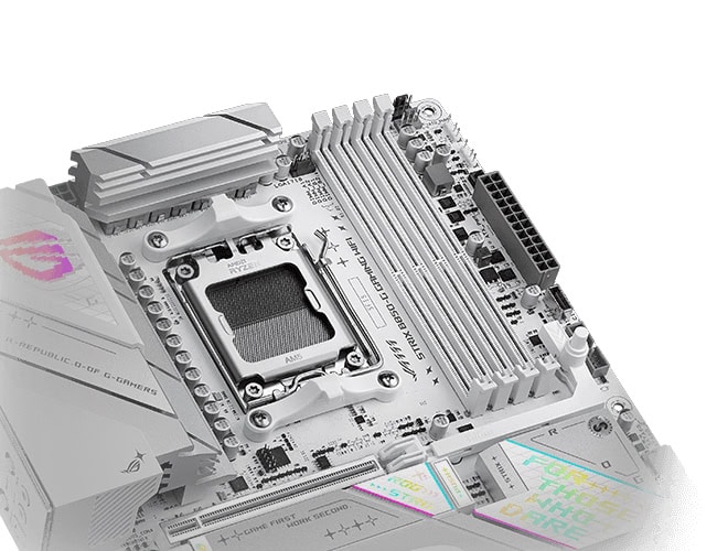 ROG STRIX B850-G GAMING WIFI ASUS ROG STRIX B850-G GAMING WIFI 8000MHz (OC) DDR5 Soket AM5 M.2 HDMI DP mATX Anakart h7