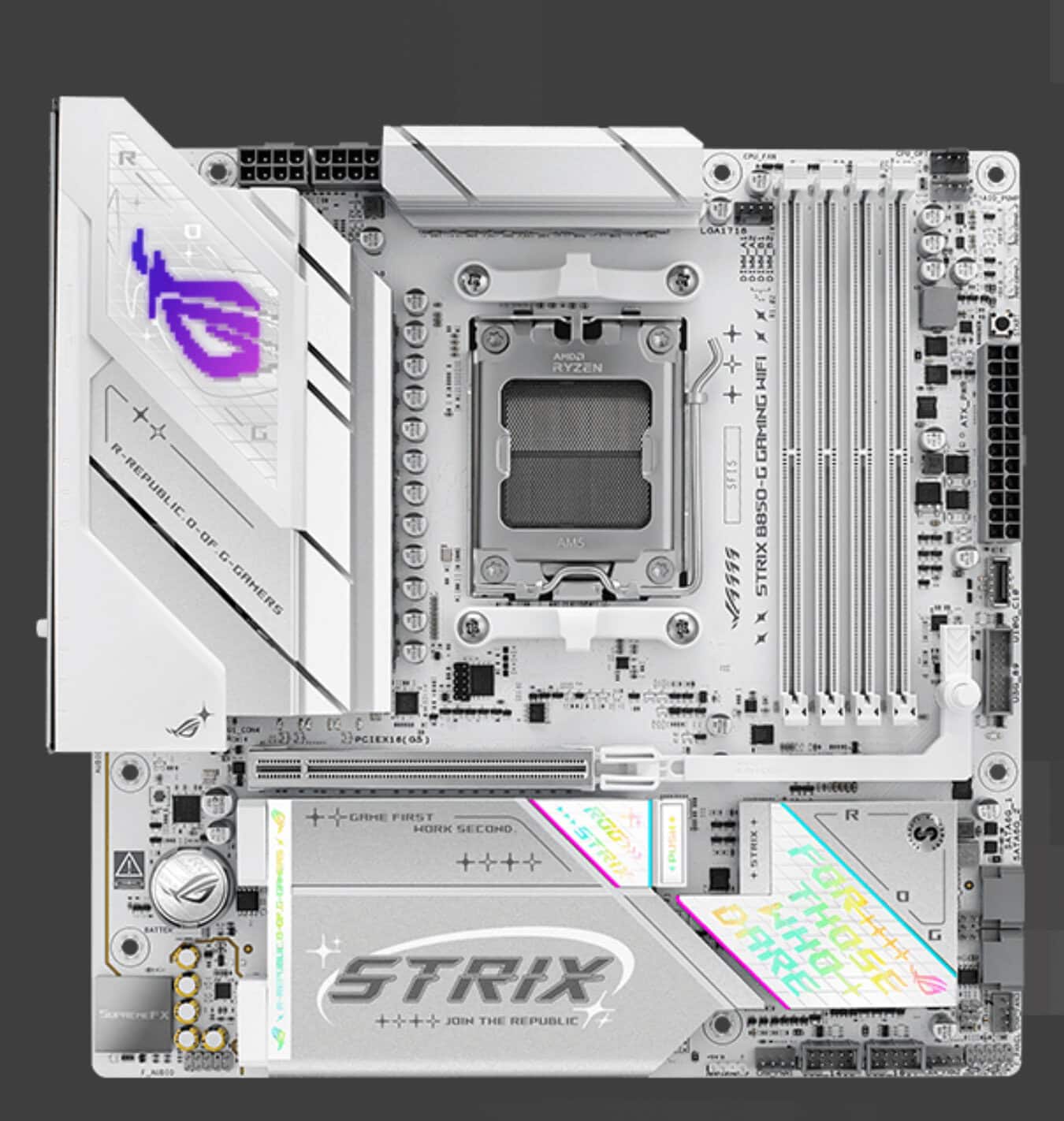 ROG STRIX B850-G GAMING WIFI ASUS ROG STRIX B850-G GAMING WIFI 8000MHz (OC) DDR5 Soket AM5 M.2 HDMI DP mATX Anakart h24