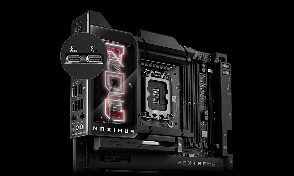 ROG Maximus Z890 Extreme asus-rog-maximus-z890-extreme-8800mhz-oc-ddr5-soket-lga1851-m-2-hdmi-e-atx-anakart
