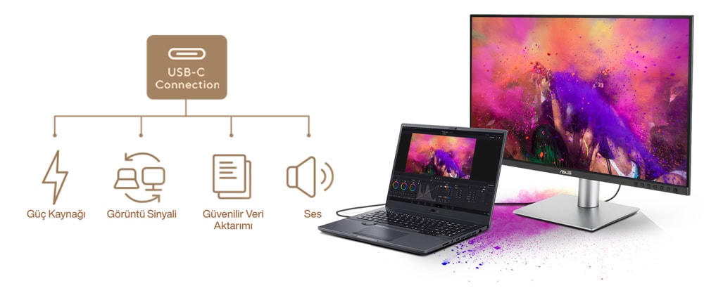 ProArt Display PA329CRV ASUS ProArt PA329CRV 31.5 inç 60Hz 5ms UHD Adaptive Sync IPS Pivot Monitör h16
