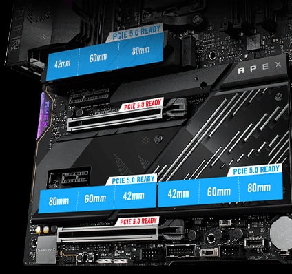 ROG CROSSHAIR X870E APEX asus-rog-crosshair-x870e-apex-9600mhz-oc-ddr5-soket-am5-m-2-type-c-atx-anakart