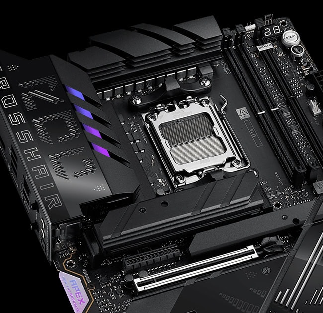 ROG CROSSHAIR X870E APEX asus-rog-crosshair-x870e-apex-9600mhz-oc-ddr5-soket-am5-m-2-type-c-atx-anakart