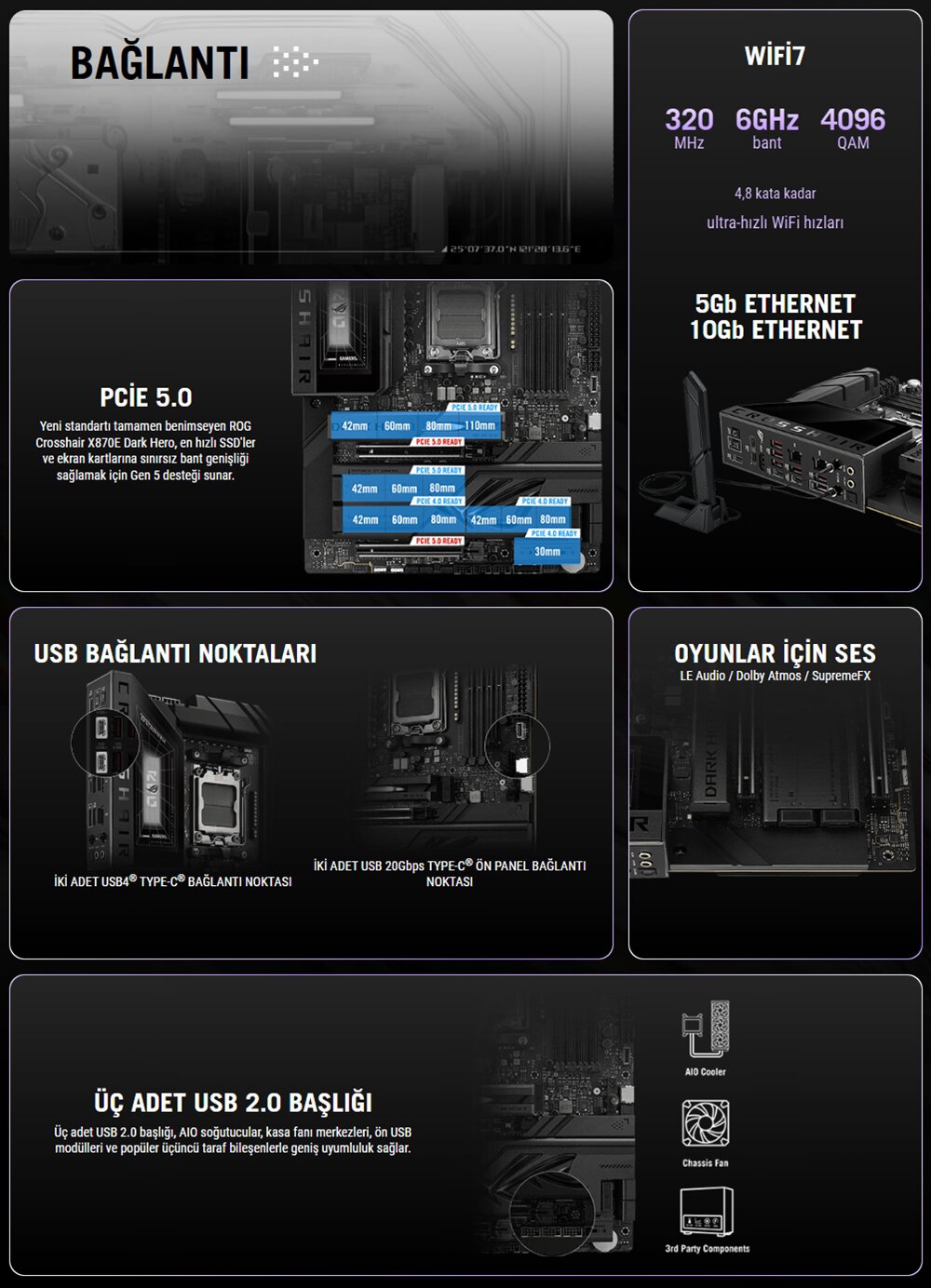 asus-rog-crosshair-x870e-dark-hero-9600mhz-oc-ddr5-soket-am5-m-2-hdmi-usb4-atx-anakart