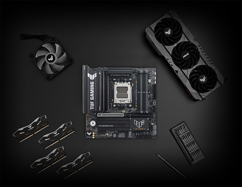 TUF GAMING B850M-PLUS II asus-tuf-gaming-b850m-plus-ii-8000mhz-oc-ddr5-soket-am5-m-2-hdmi-dp-matx-anakart