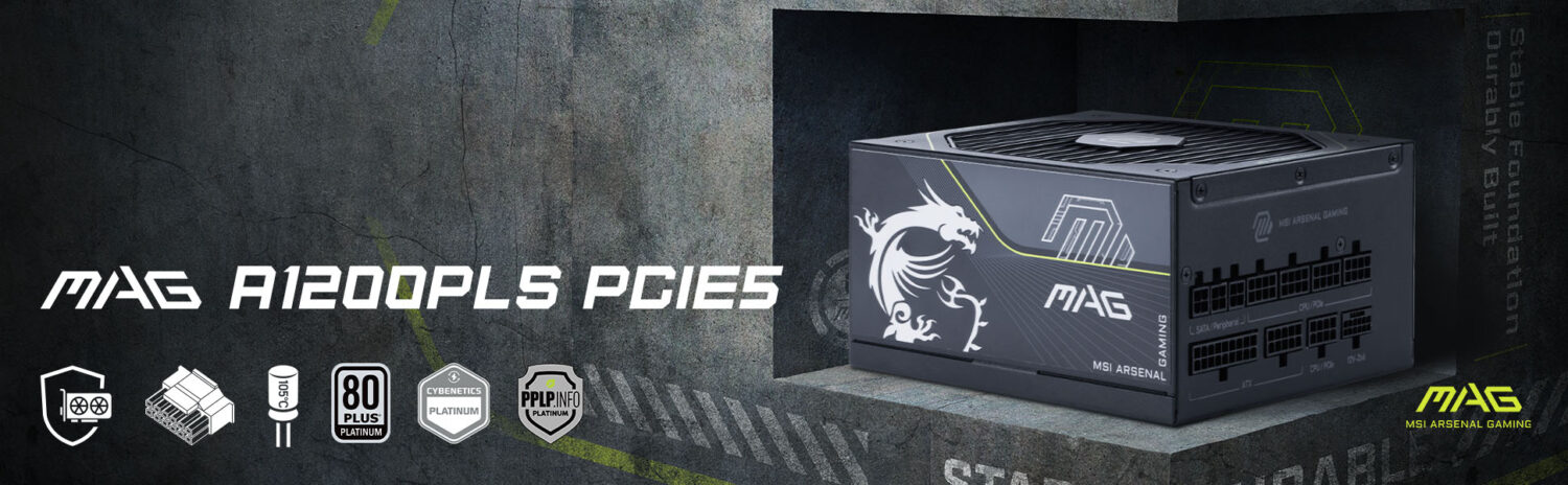 MSI MAG A1200PLS PCIE5 1200W 80+ Platinum PCIe 5.1 Full Modüler ATX 3.1 Güç Kaynağı h1