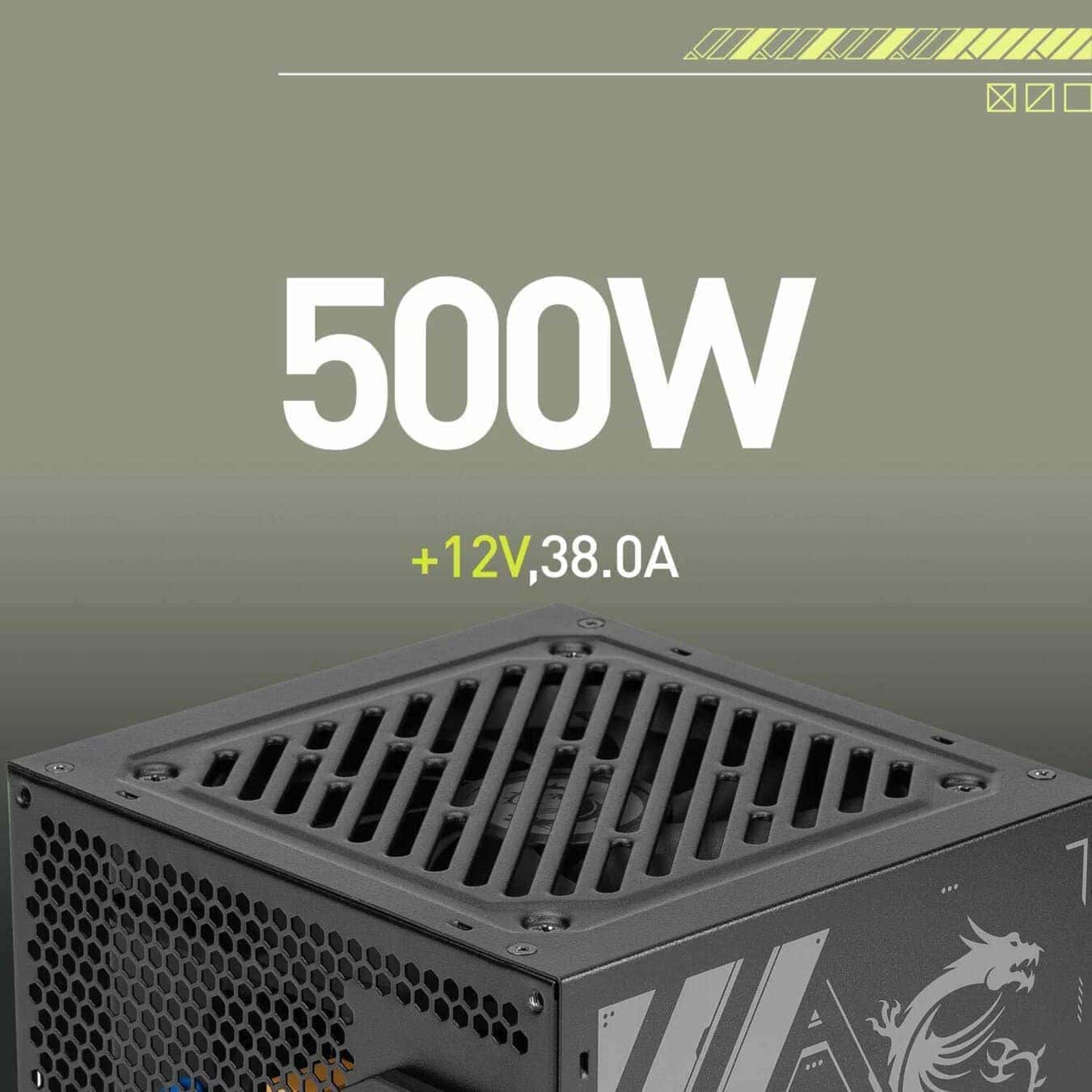 MSI MAG A500N-H 500W ATX Güç Kaynağı h2