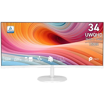 MSI PRO MP341CQW E12 34 inç 120Hz 1ms UWQHD FreeSync Premium VA Kavisli Monitör h1