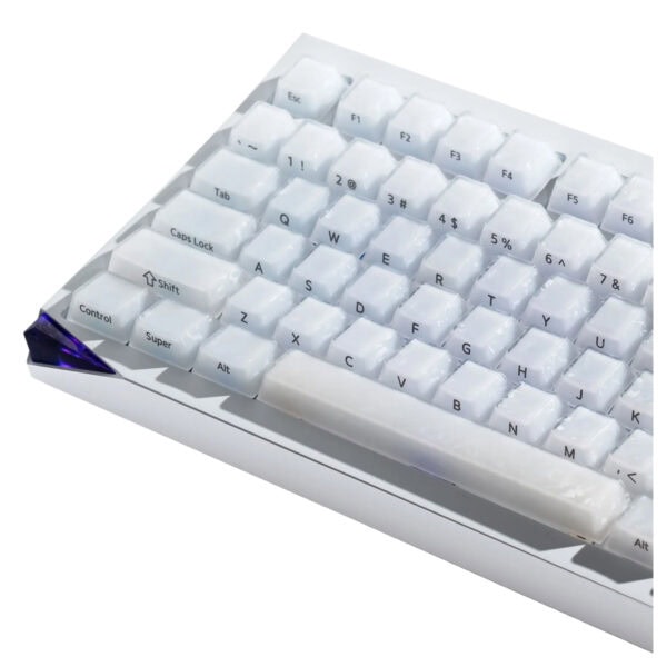 Akko Glassy Carbon Fiber White Cherry Double Shot Pcabs 126 Adet Keycap Set Fc2