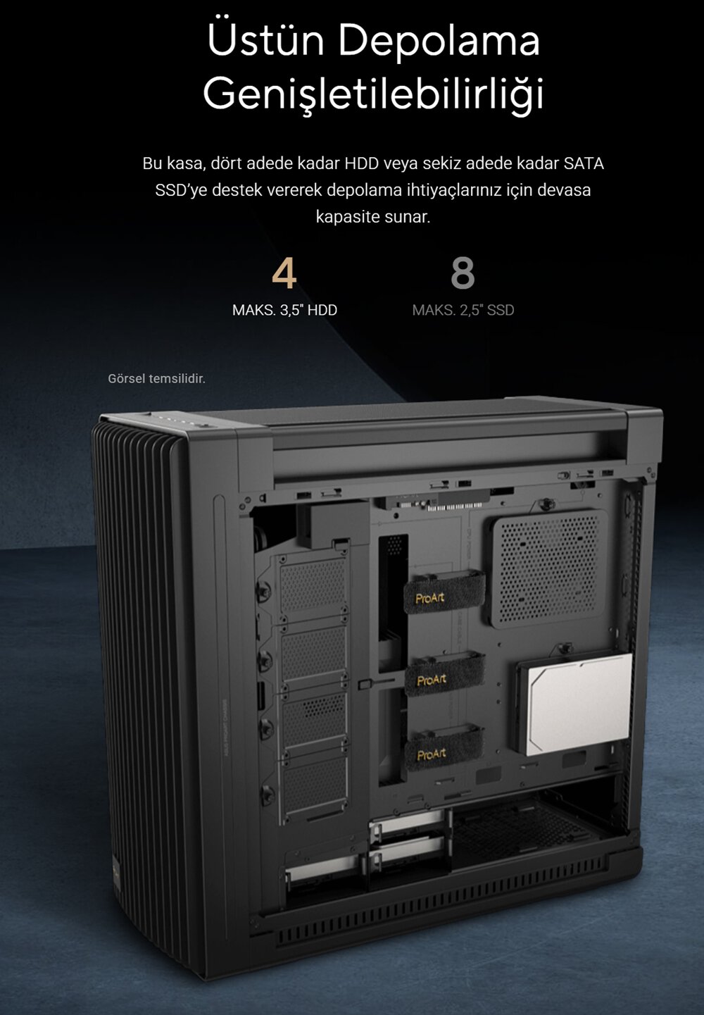 ProArt PA602 Wood Edition Modern Black - Metal Panel asus-proart-pa602-wood-edition-metal-panel-usb-3-2-mid-tower-kasa
