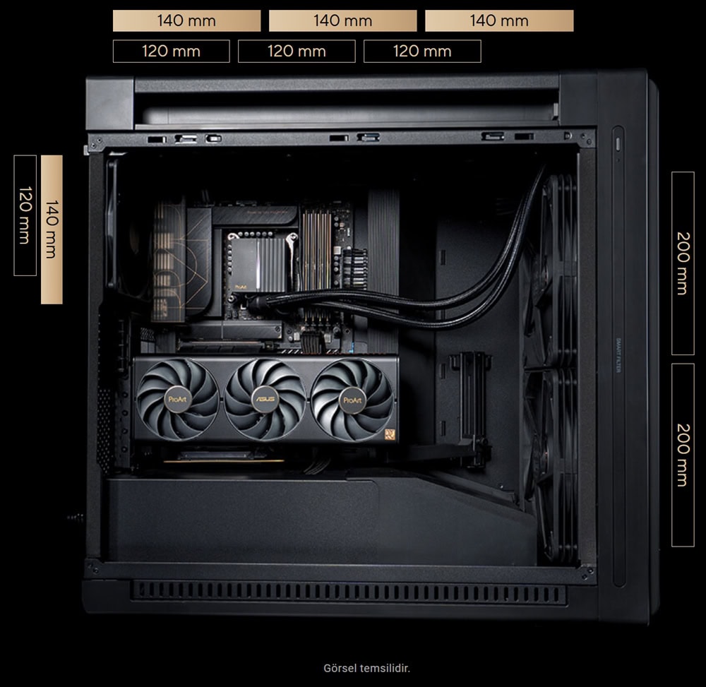 ProArt PA602 Wood Edition Modern Black - Metal Panel asus-proart-pa602-wood-edition-metal-panel-usb-3-2-mid-tower-kasa